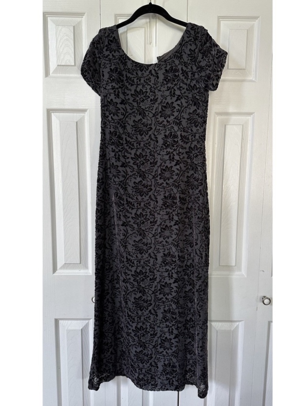 Laura Ashley Black Floral Lace Maxi Dress